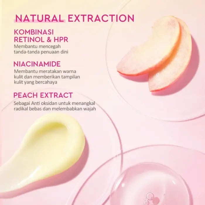 Glad2Glow Peach Retinol Moisturizer - Gambar 4