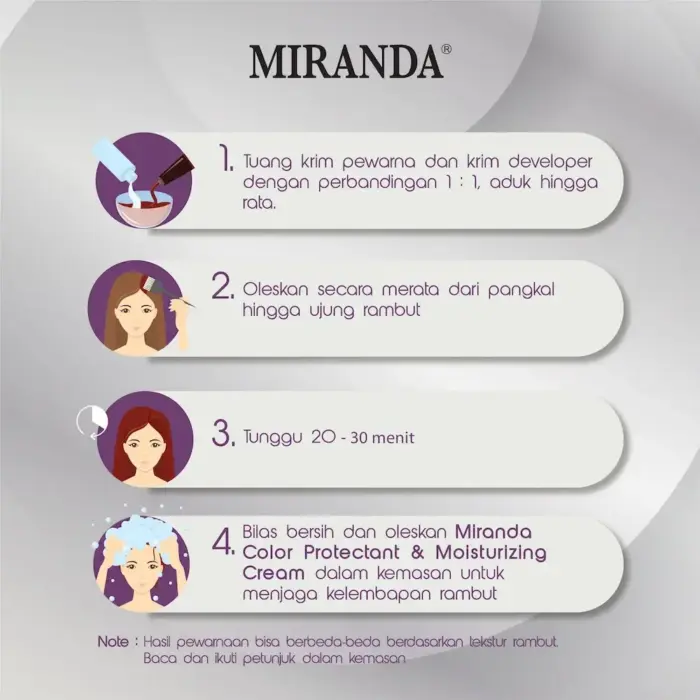 Miranda Hair Color MC10 Red Scarlet 30ml - Gambar 4