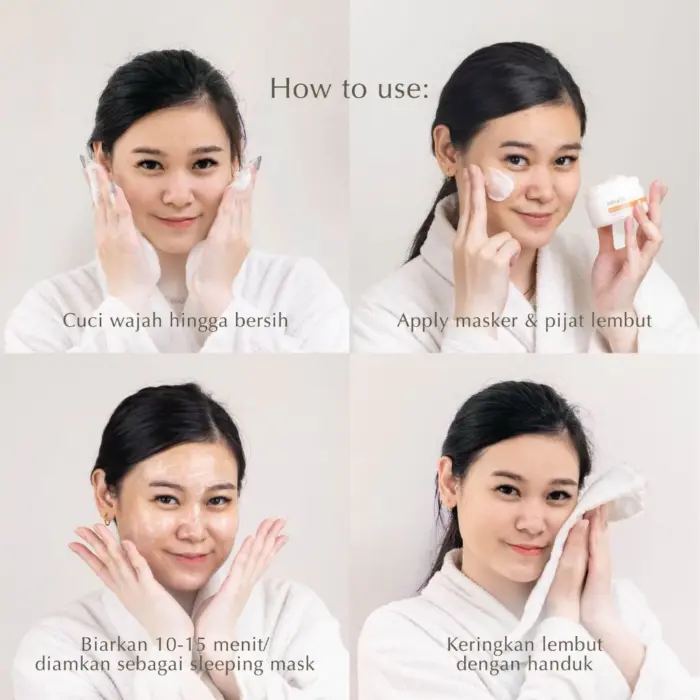 Polynia Orange Brightening Face Mask | Memudarkan Bekas Jerawat - Gambar 8
