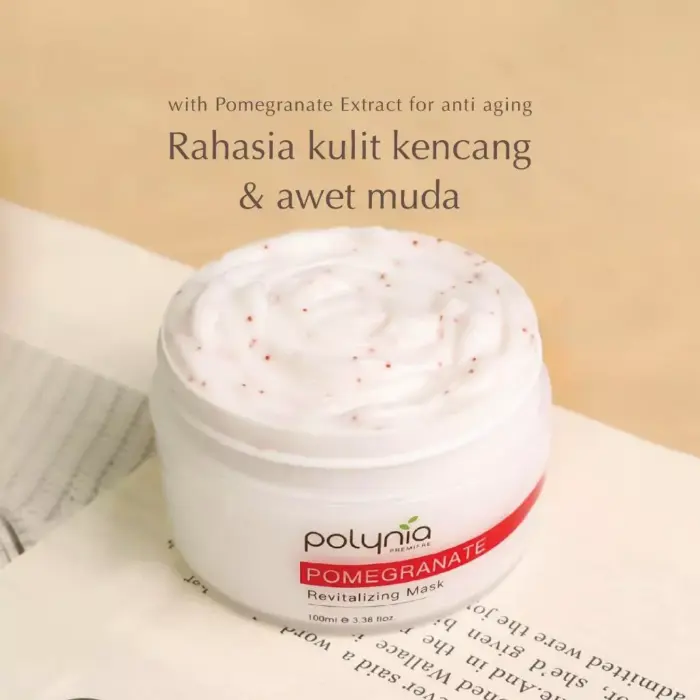 Polynia Pomegranate Revitalizing Face Mask | Masker Anti Aging - Gambar 3