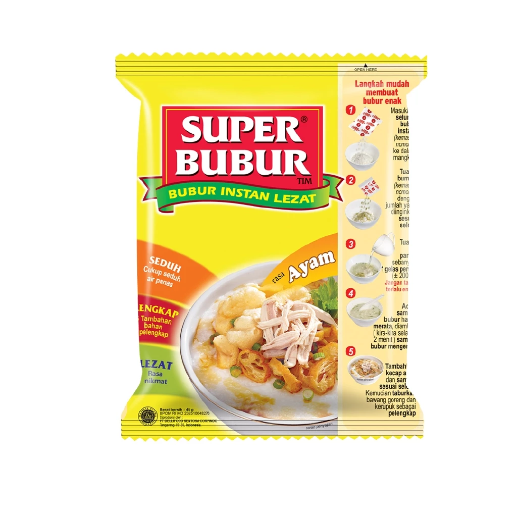 Super Bubur Ayam Super Bubur Rasa Ayam Renceng Isi 5 Bungkus - Gambar 1
