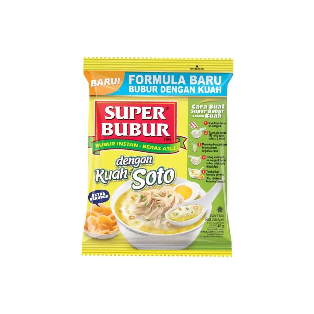 Super Bubur Kuah Soto OK Super Bubur Kuah Soto Renceng Isi 5 Bungkus - Gambar 1