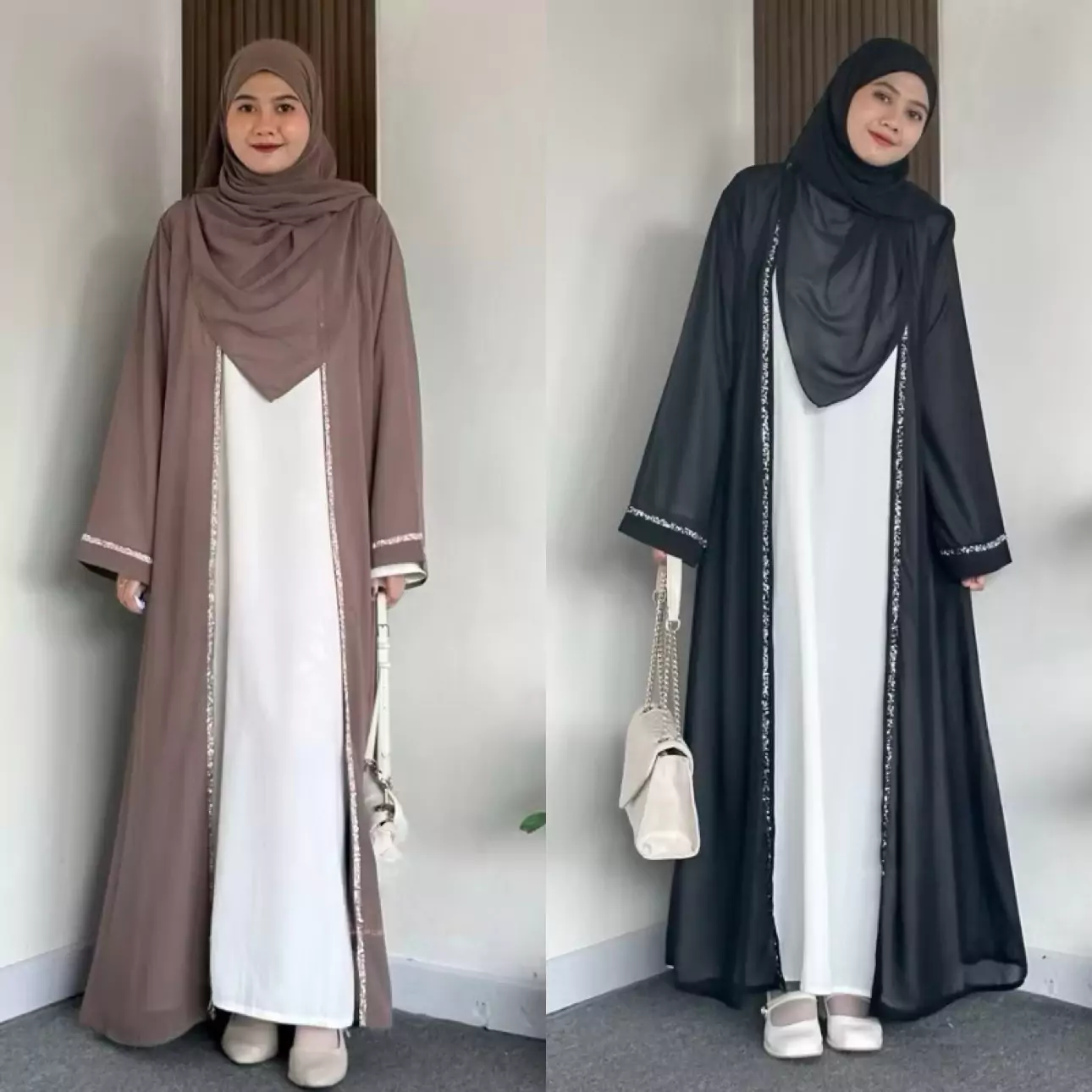 Abaya Zephy Turki Set Pashmina 2 Abaya Zephy Turki Set Pashmina - Gambar 1