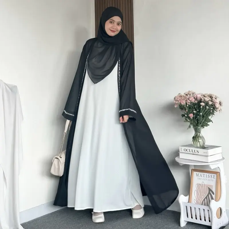 Abaya Zephy Turki Set Pashmina 4 Abaya Zephy Turki Set Pashmina - Gambar 5