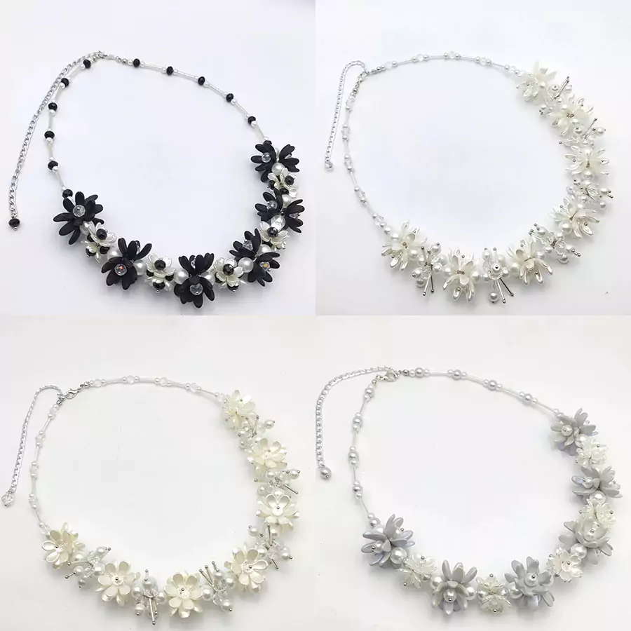 Kalung Hijab Beads Necklace Pearl Mutiara Ok Kalung Hijab Beads Necklace Pearl Mutiara - Gambar 1