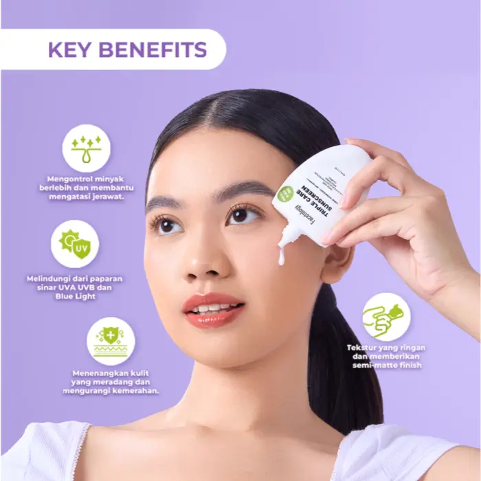 Facetology Sunscreen For Acne & Oily Skin SPF 40 PA+++ - Gambar 2