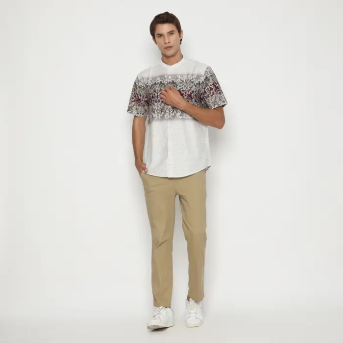 Kemeja Koko Pria Lengan Pendek Katun (Size M) - Gambar 4