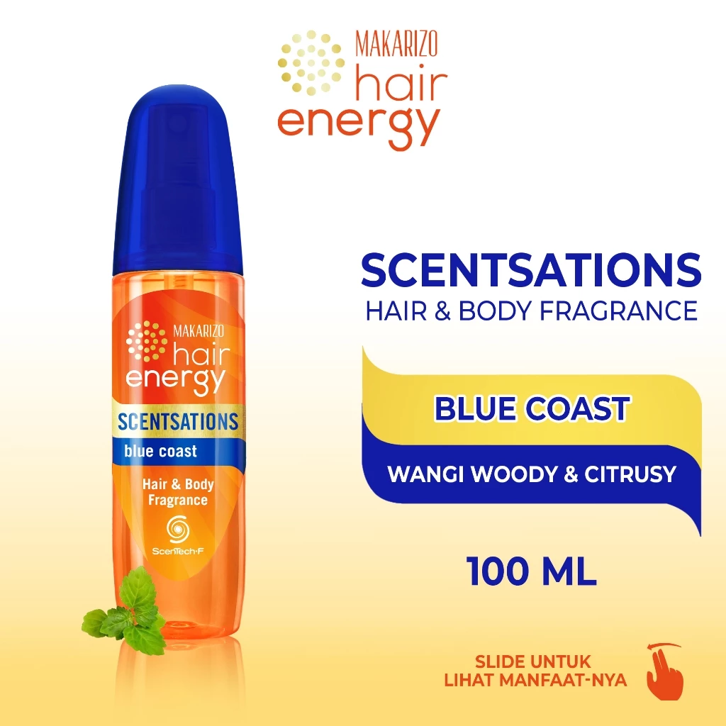 Makarizo Hair Energy Scentsations Hair Fragrance Blue Coast Makarizo Hair Energy Scentsations Parfum Rambut - Gambar 5
