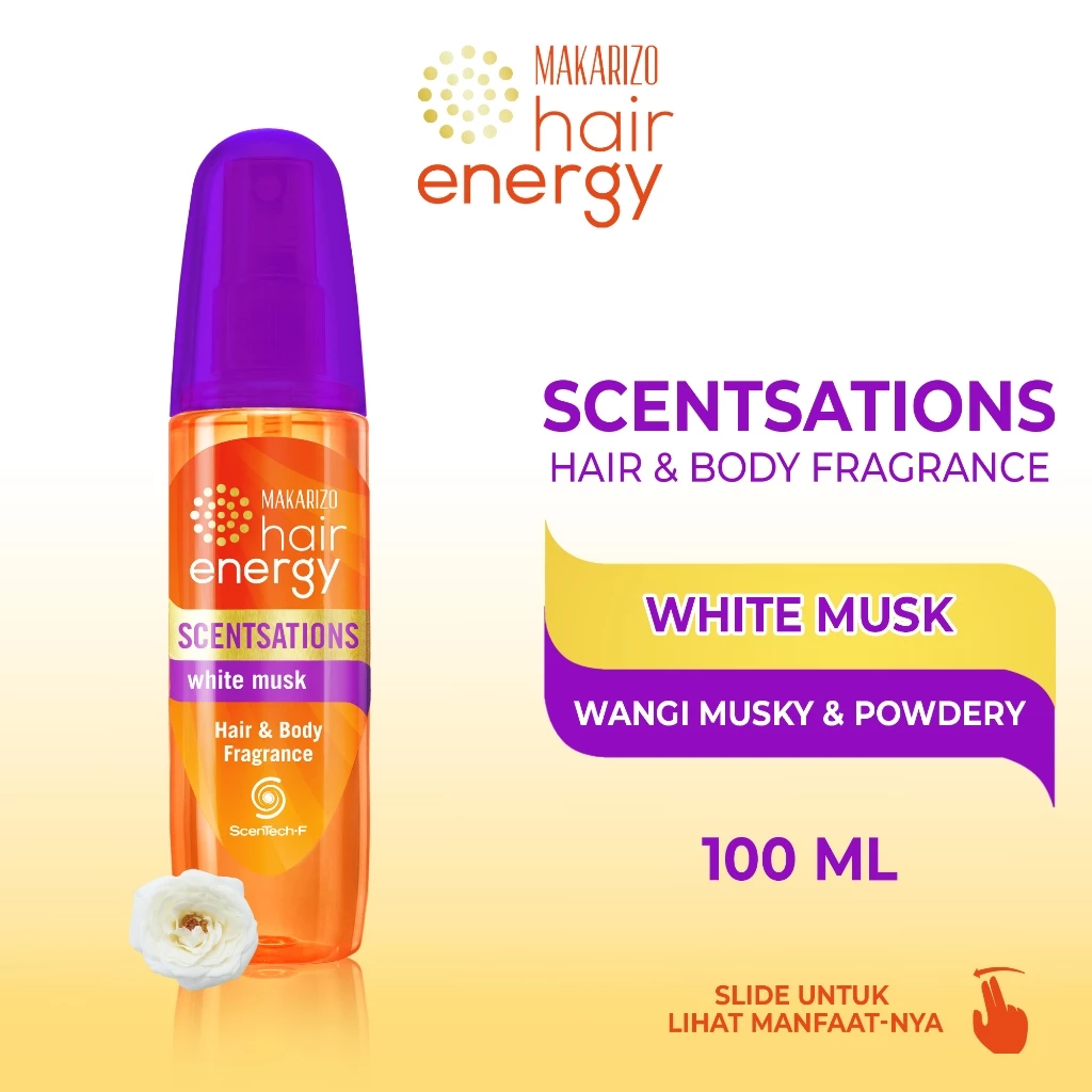 Makarizo Hair Energy Scentsations Hair Fragrance White Musk Makarizo Hair Energy Scentsations Parfum Rambut - Gambar 4