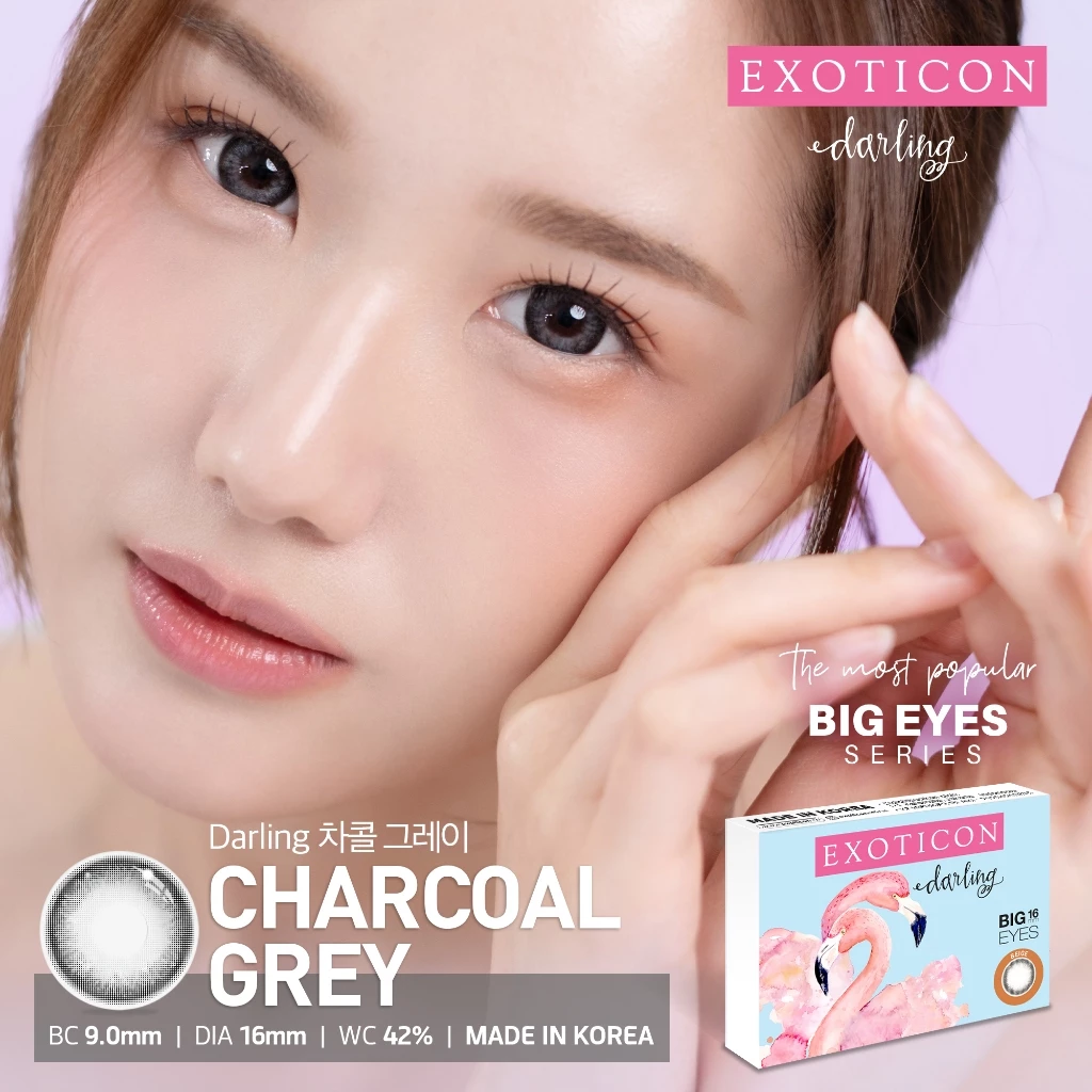 Softlens New Darling by Exoticon Charcoal Grey Softlens New Darling by Exoticon (Normal) - Gambar 2