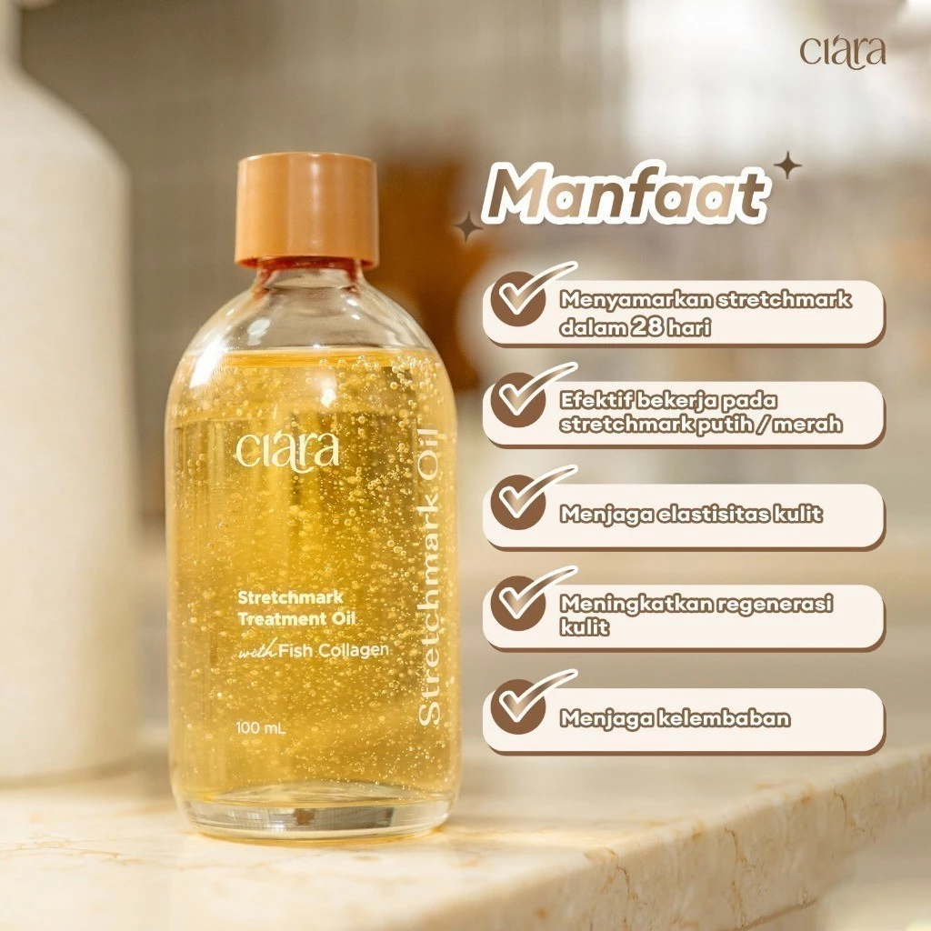Ciara Stretchmarks Treatment Oil 2 Ciara Stretchmarks Treatment Oil - Penghilang Stretchmarks - Gambar 2