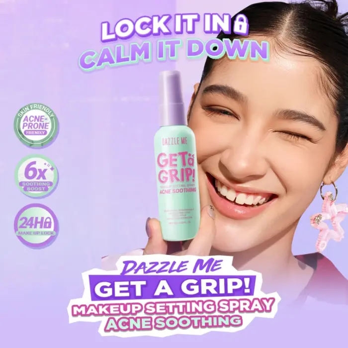 DAZZLE ME Get a Grip! Makeup Setting Spray Matte Fix Smooth Matte Finish - Gambar 3