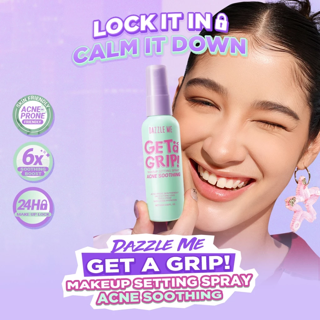 DAZZLE ME Get a Grip! Makeup Setting Spray Matte Fix Smooth Matte Finish 7 DAZZLE ME Get a Grip! Makeup Setting Spray Matte Fix Smooth Matte Finish - Gambar 3