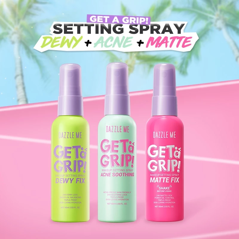 DAZZLE ME Get a Grip! Makeup Setting Spray Matte Fix Smooth Matte Finish 8 DAZZLE ME Get a Grip! Makeup Setting Spray Matte Fix Smooth Matte Finish - Gambar 1