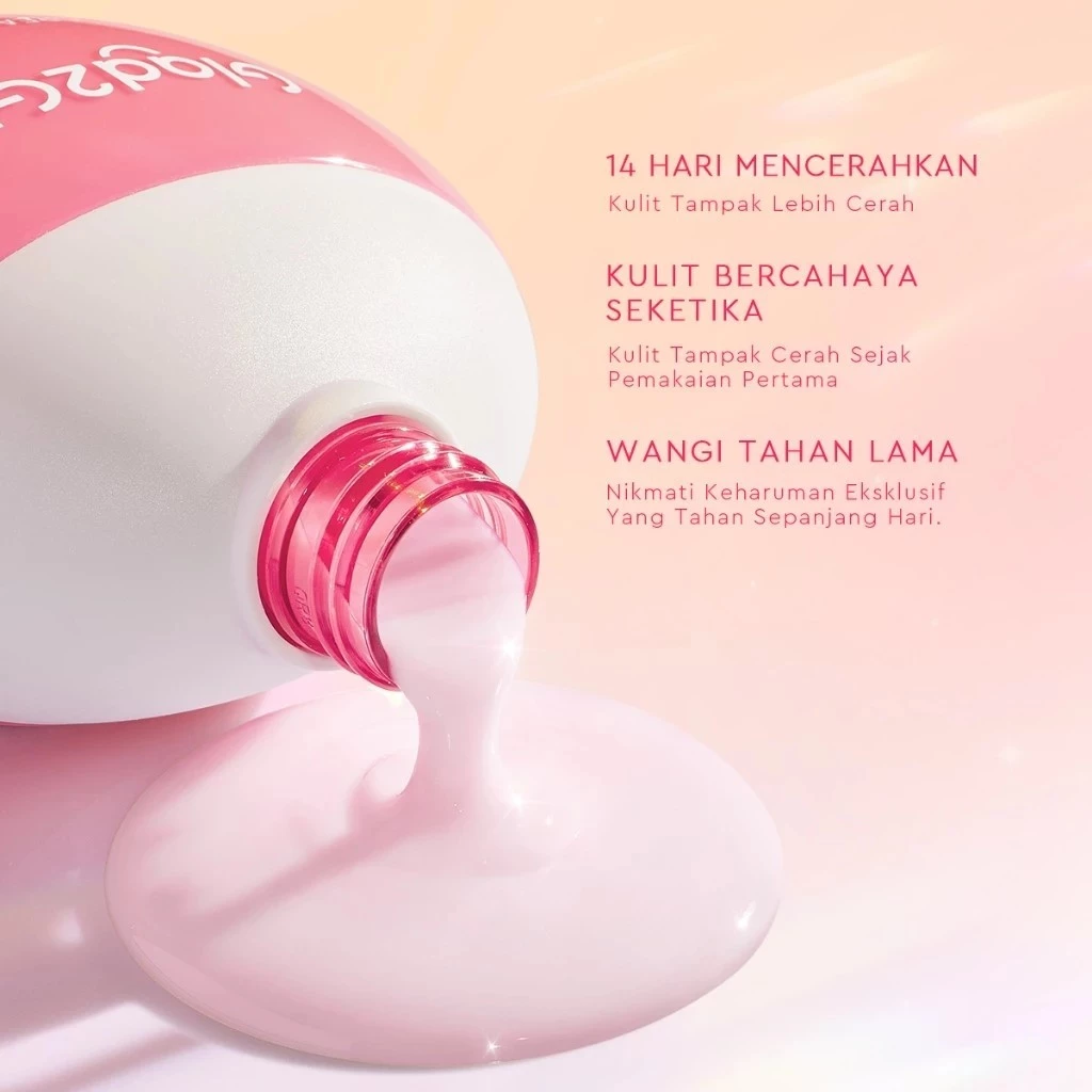 Glad2Glow Body Serum Creamy Berry 2 Glad2Glow Body Serum 300ml - Gambar 3