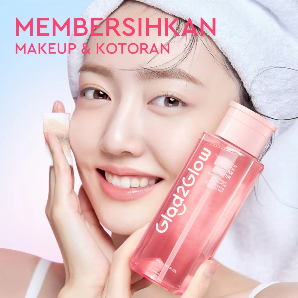 Glad2Glow Cherry Blossom Betaine Micellar Water 7 Glad2Glow Cherry Blossom Betaine Micellar Water - Gambar 2