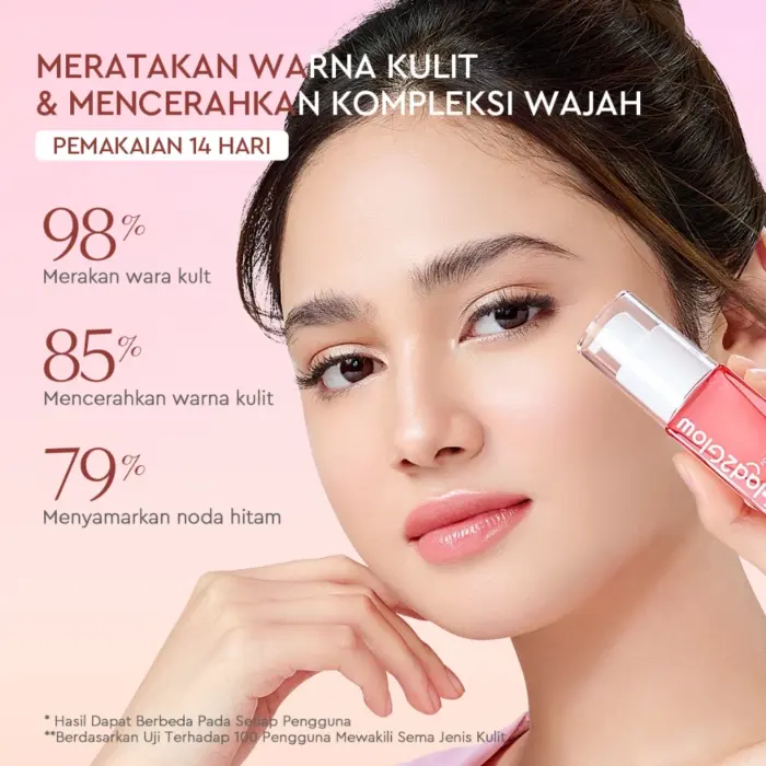 Glad2Glow Pomegranate Niacinamide Power Bright Serum - Gambar 3