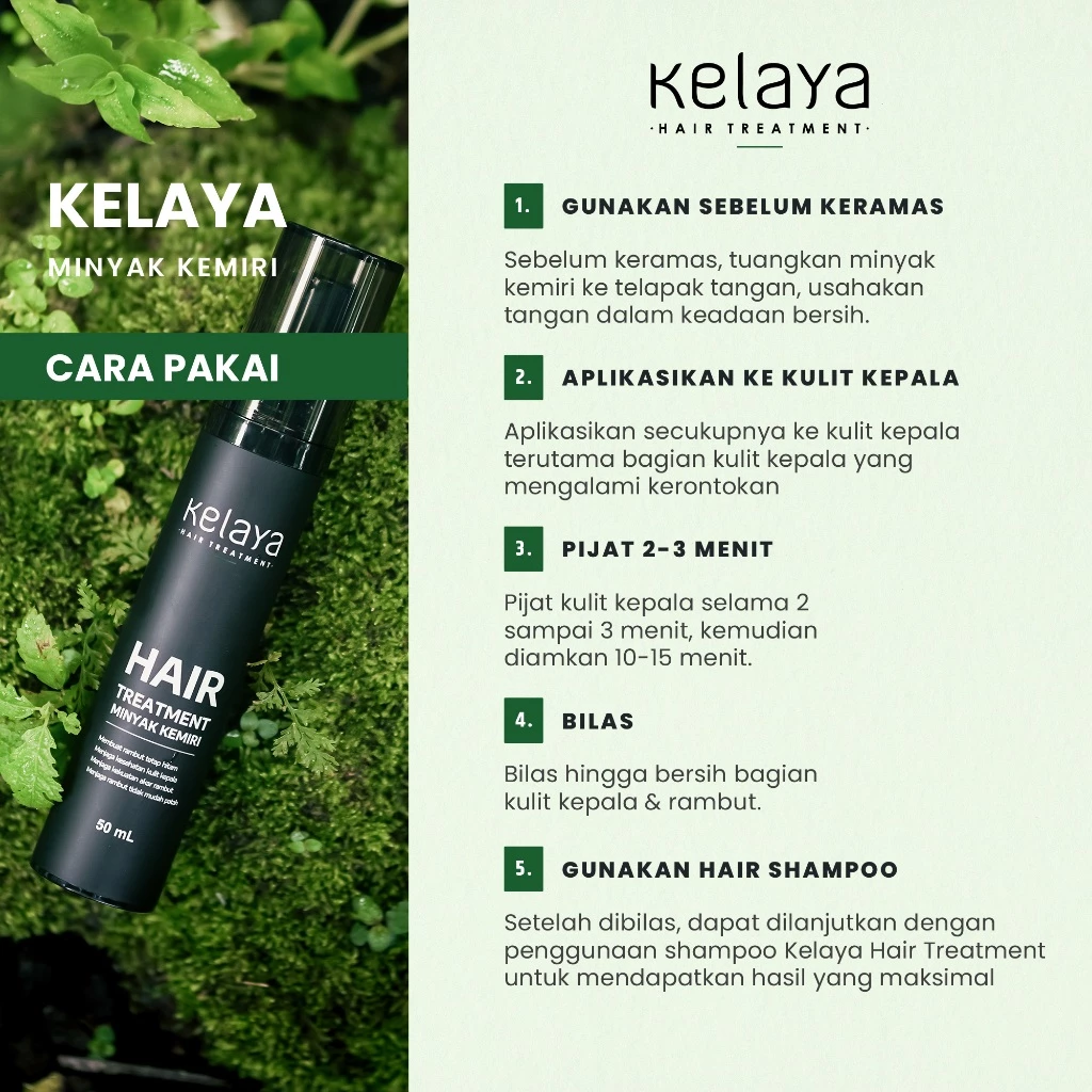 Kelaya Minyak Kemiri Penumbuh Rambut 4 Kelaya Minyak Kemiri Penumbuh Rambut 50ml - Gambar 5