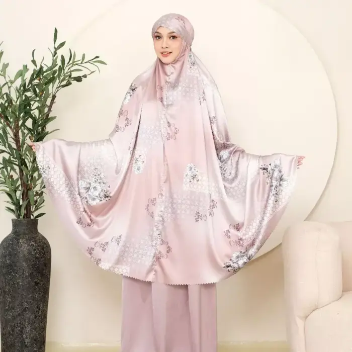 Mukena Zeta Premium Silk Lasercut - Gambar 2