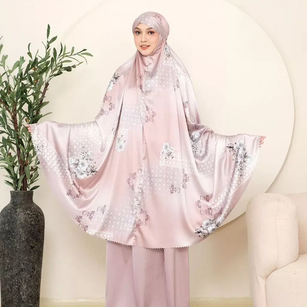 Mukena Zeta Premium Silk Lasercut 6 Mukena Zeta Premium Silk Lasercut - Gambar 2