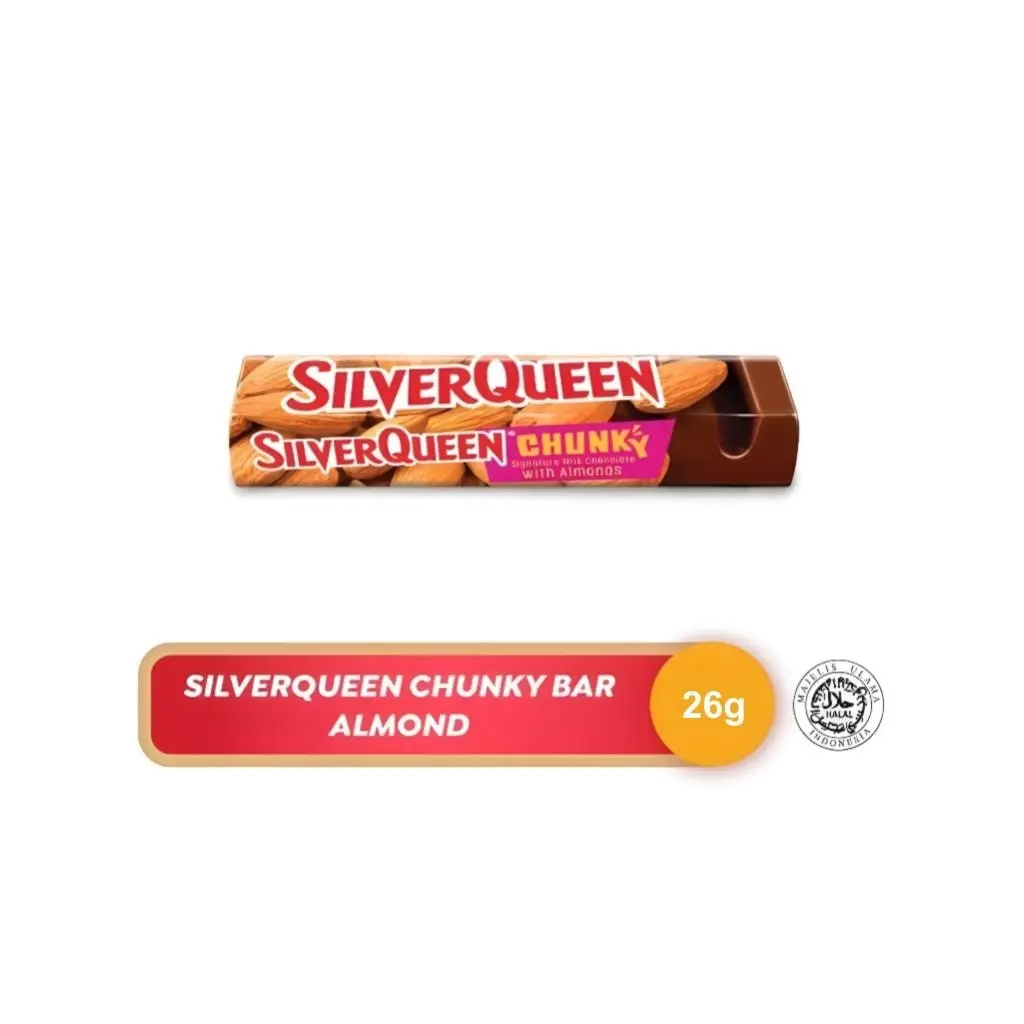Silverqueen Chunky Bar Almond 3 Silverqueen Chunky Bar Almond 26gr - Gambar 1