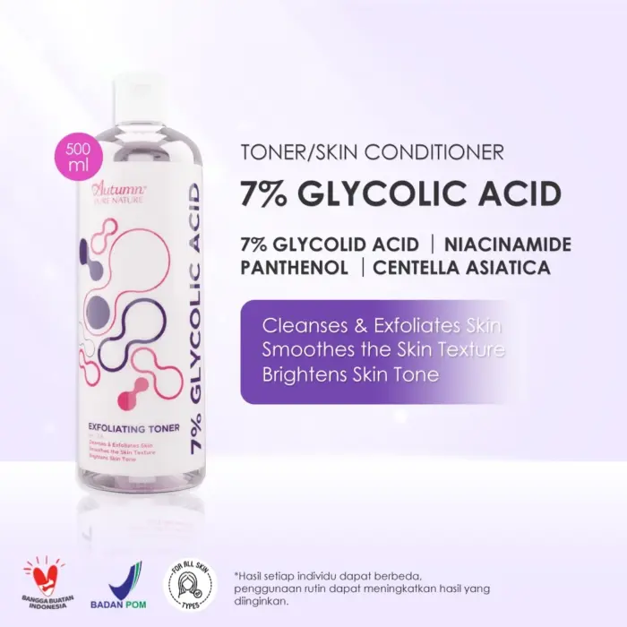 Autumn Glycolic Acid 7% Toning Solution Exfoliating Toner 500ml - Gambar 2