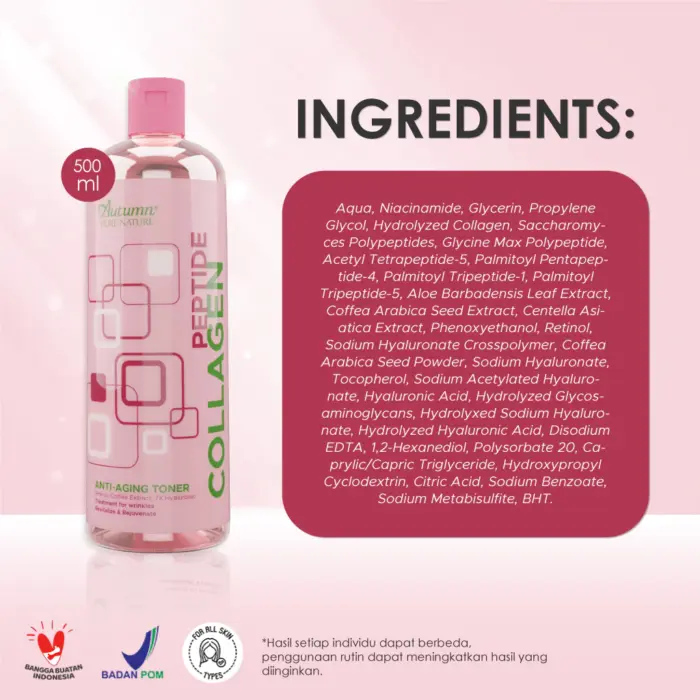 Autumn Peptide Collagen Anti-Aging Toner 500 ml - Gambar 4