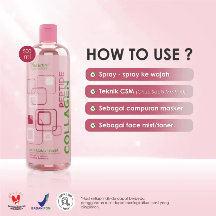 Autumn Peptide Collagen Anti-Aging Toner 500 ml - Gambar 3