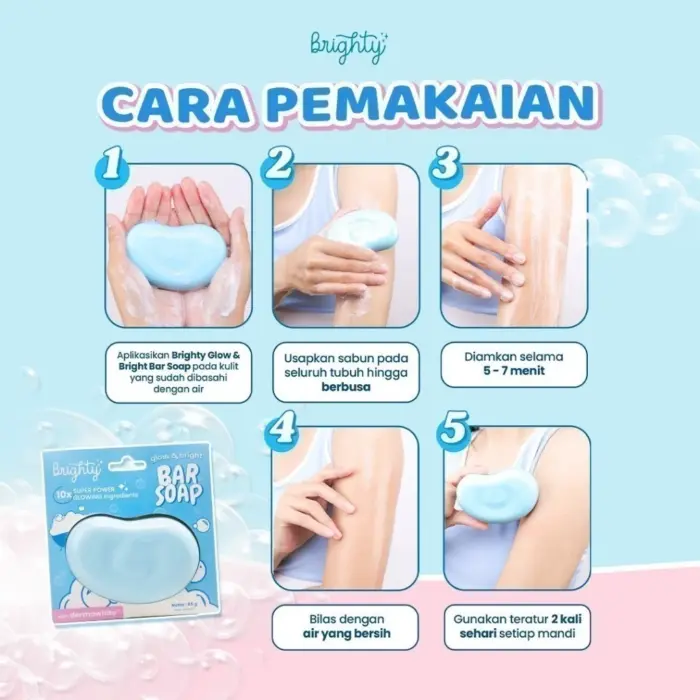 Brighty Glow & Bright Bar Soap - Sabun Pemutih - Gambar 3