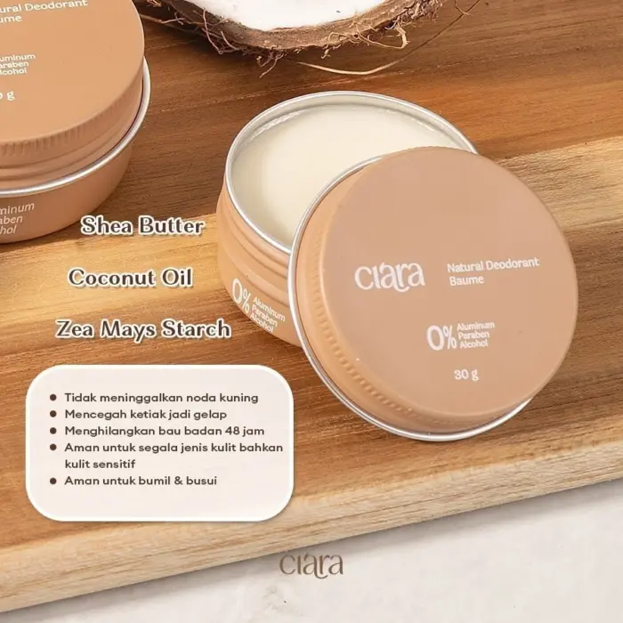 Ciara Natural Deodorant - Penghilang Bau Badan 30 gr - Gambar 2