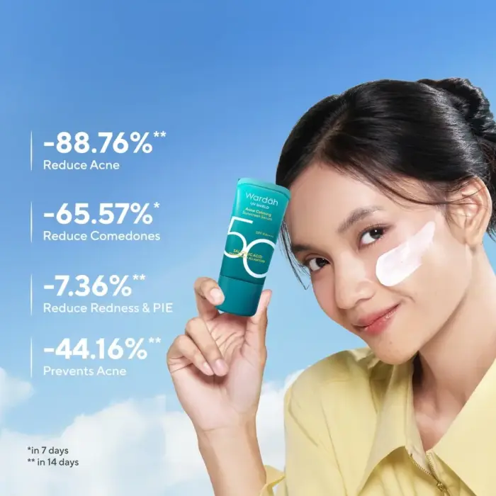 Wardah UV Shield Acne Calming Sunscreen Serum SPF 50 PA++++ - Gambar 2