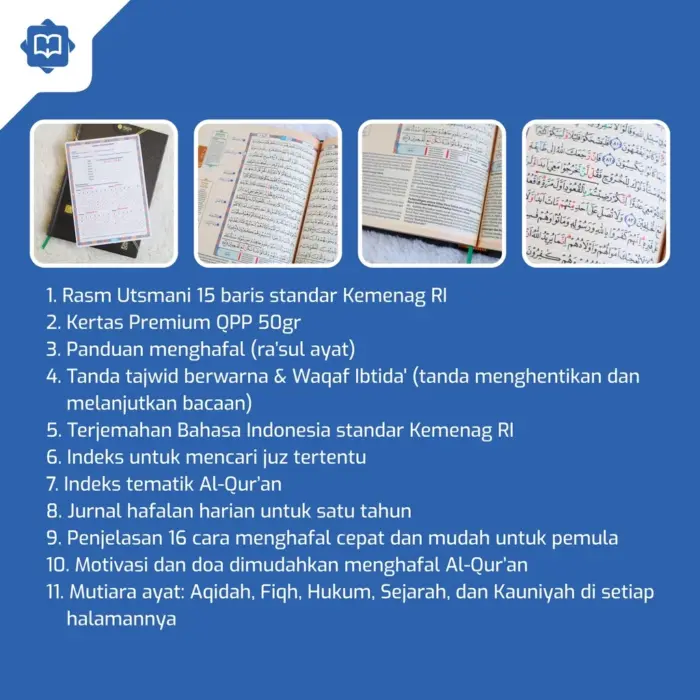 Al-Qur’an Al-Yasir, Qur’an Hafalan dan Terjemah Cover Resleting - Gambar 3