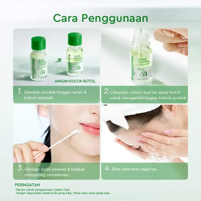 Glad2Glow Acne Drying Lotion Set - Mengeringkan Jerawat - Gambar 7