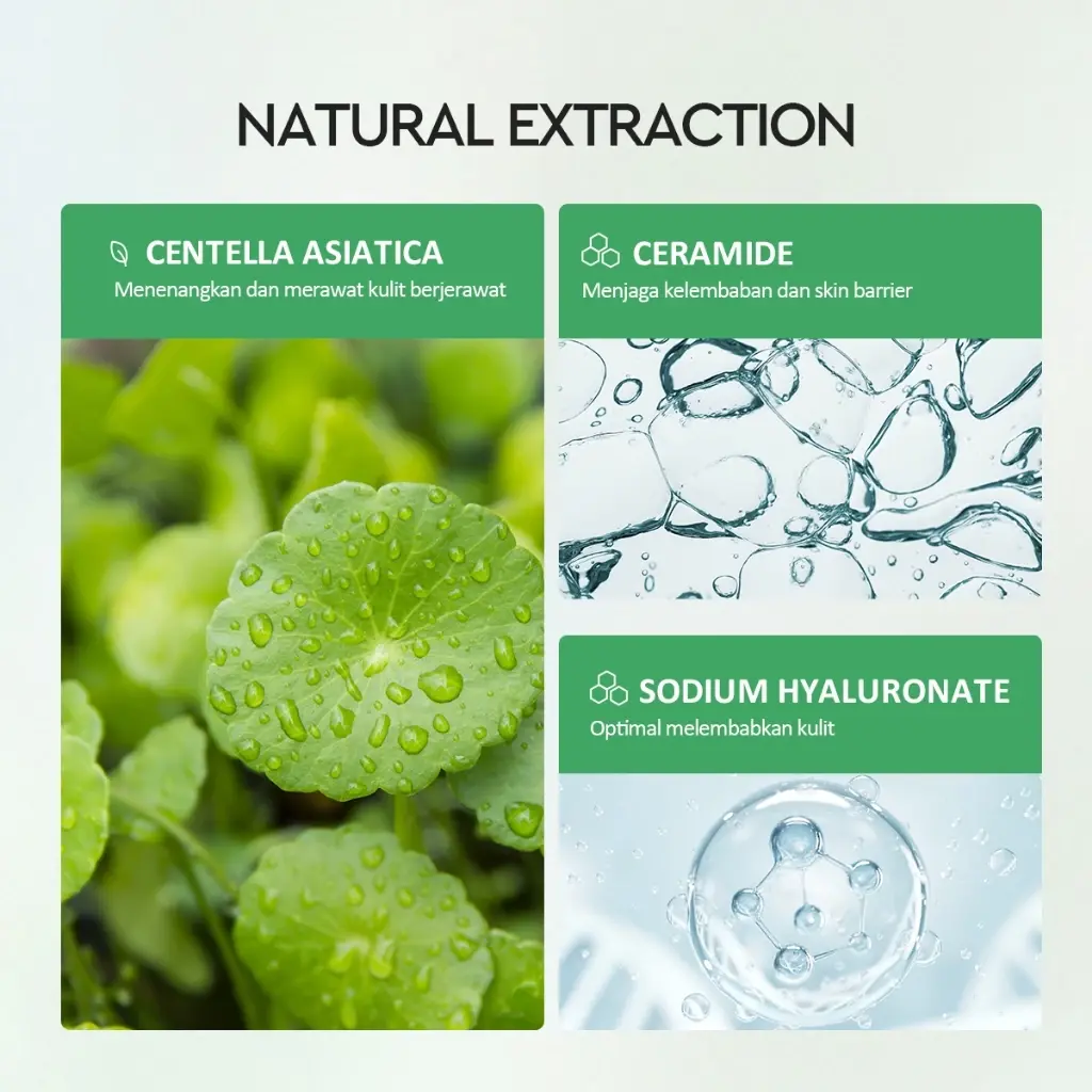 Glad2Glow Centella Ceramide Soothing Toner 4 Glad2Glow Centella Ceramide Soothing Toner - Gambar 2