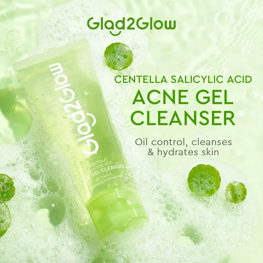 Glad2Glow Centella Salicylic Acid Acne Gel Cleanser 1 Glad2Glow Centella Salicylic Acid Acne Gel Cleanser - Gambar 6
