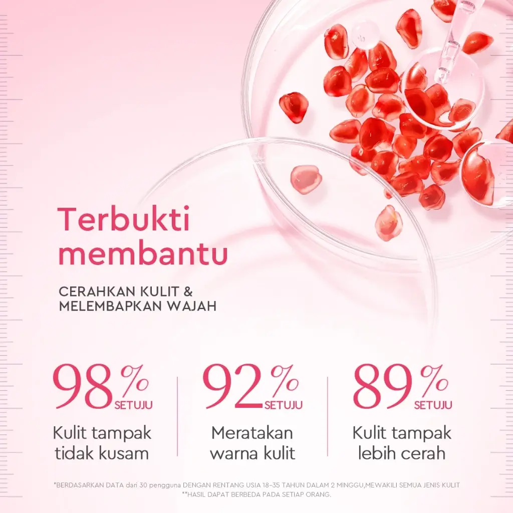 Glad2Glow Pomegranate Niacinamide Brightening Moisturizer 100 gr 3 Glad2Glow Pomegranate Niacinamide Brightening Moisturizer 100 gr - Gambar 5