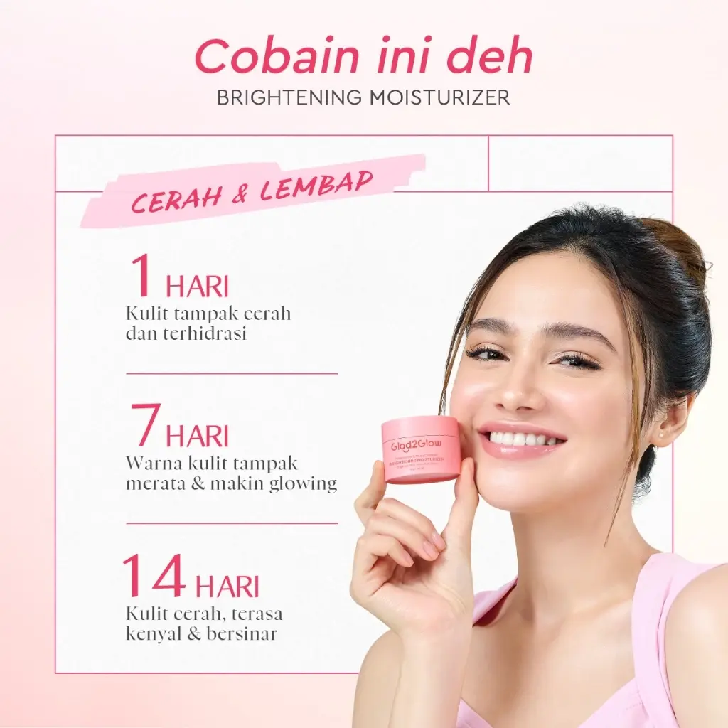 Glad2Glow Pomegranate Niacinamide Brightening Moisturizer 100 gr 5 Glad2Glow Pomegranate Niacinamide Brightening Moisturizer 100 gr - Gambar 3