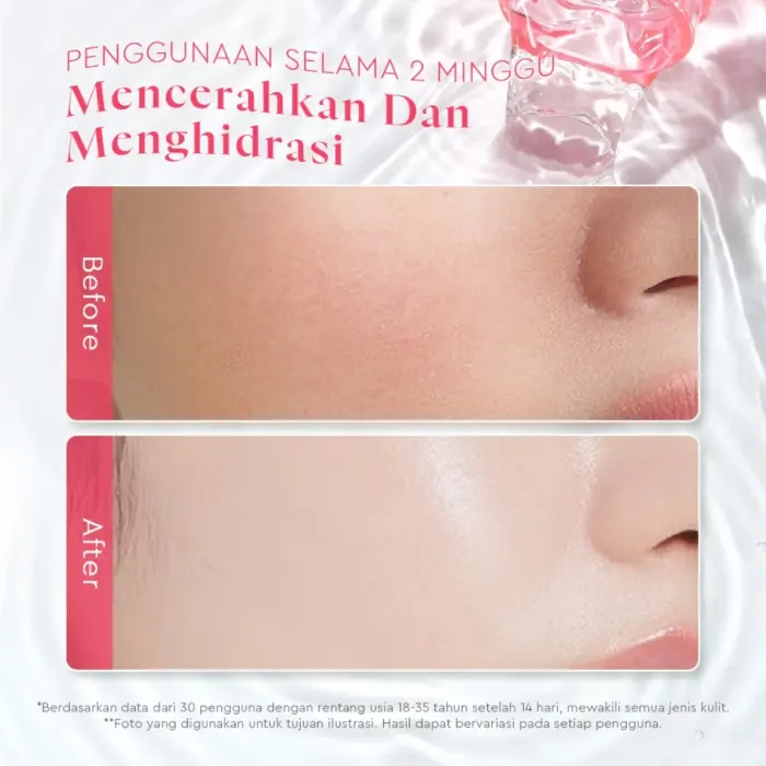 Glad2Glow Pomegranate Niacinamide Brightening Toner - Gambar 2