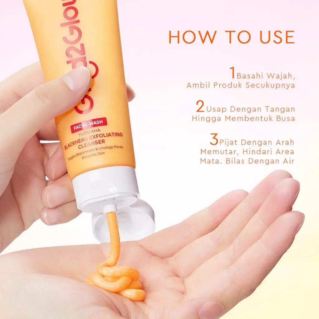 Glad2Glow Yuzu Aha Blackhead Exfoliating Cleanser 1 Glad2Glow Yuzu Aha Blackhead Exfoliating Cleanser - Gambar 8