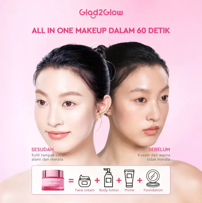 Glad2Glow Double Bright Day Cream - Gambar 7