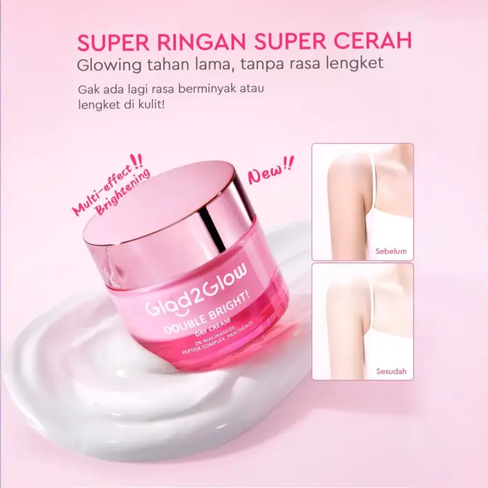 Glad2Glow Double Bright Day Cream - Gambar 2