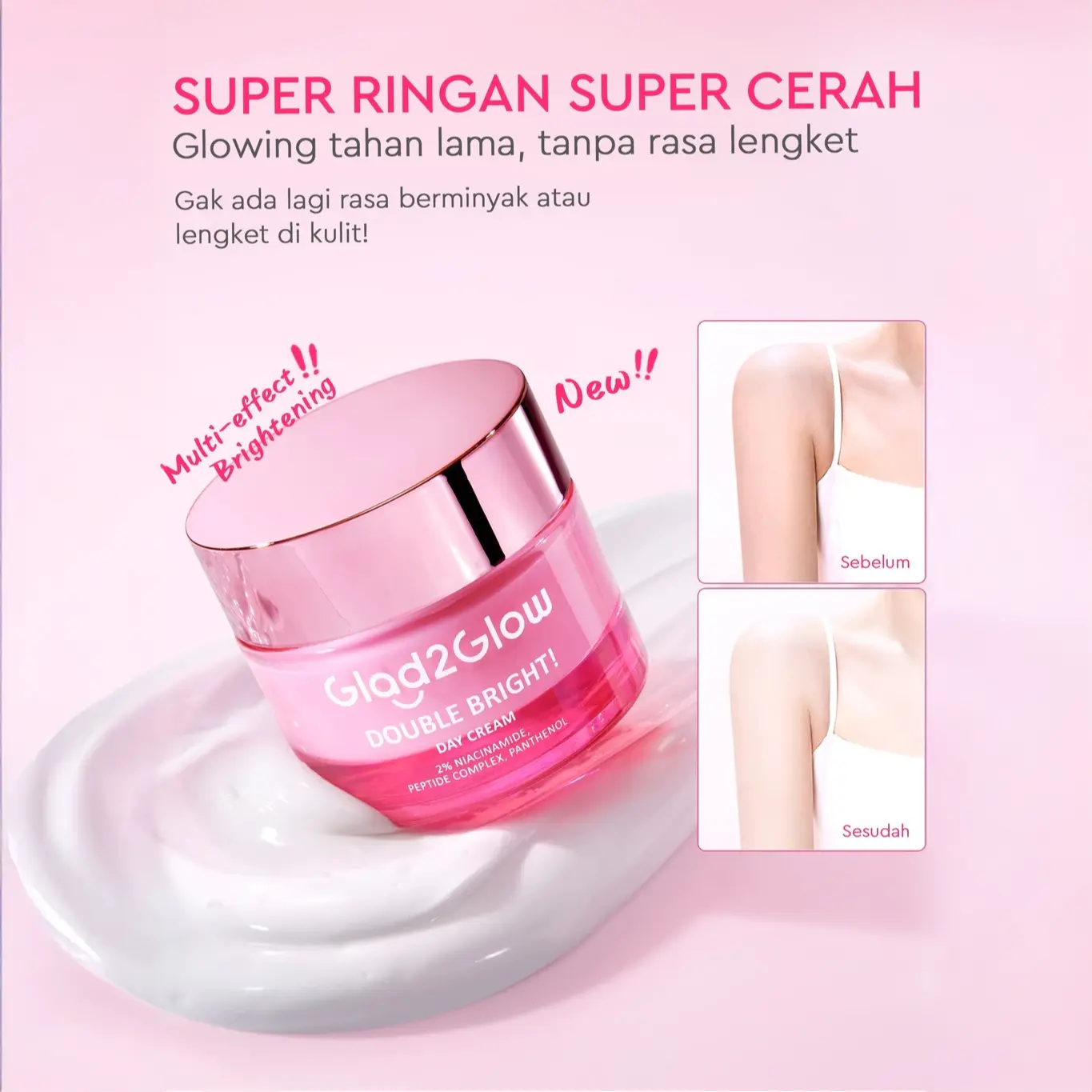 Glad2Glow Double Bright Day Cream 6 Glad2Glow Double Bright Day Cream - Gambar 2