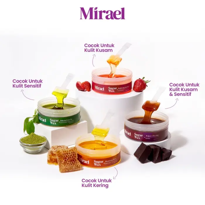 MIRAEL Sugar Waxing Kit Dengan Niacinamide Penghilang Bulu - Gambar 2