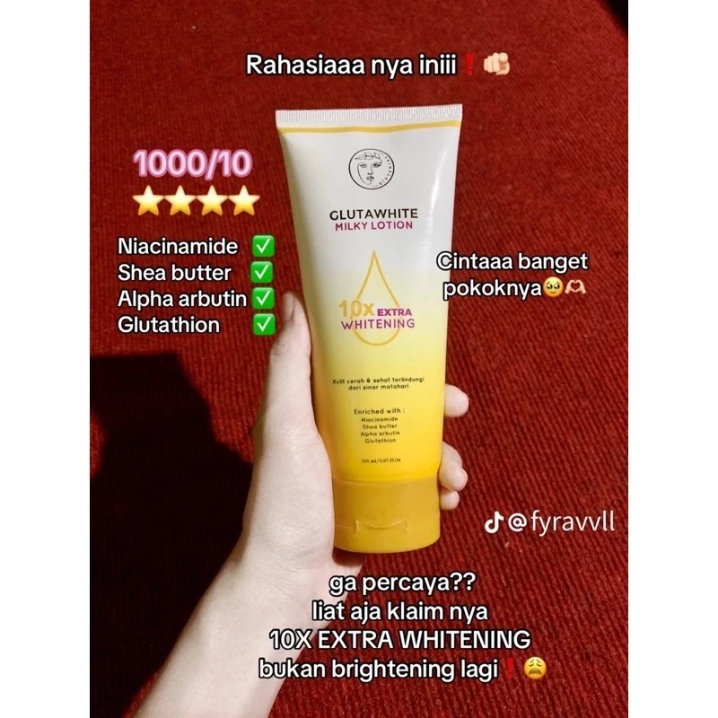 Skinflair Glutawhite Milky Lotion 3 Skinflair Glutawhite Milky Lotion 10% Niacinamide - Gambar 4