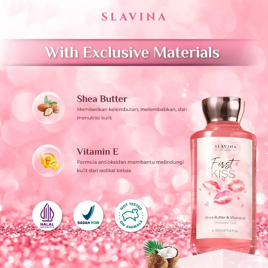 Slavina Shower Gel - Firs Kiss Slavina Shower Gel by Nagita Slavina - Gambar 6