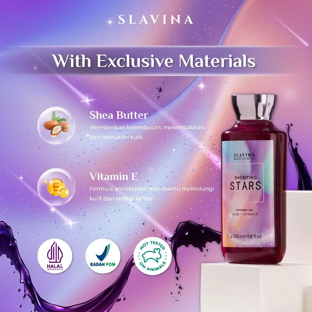Slavina Shower Gel - Shooting Stars Slavina Shower Gel by Nagita Slavina - Gambar 3
