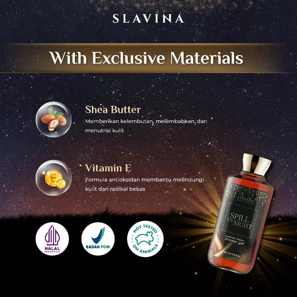 Slavina Shower Gel - Spill The Night Slavina Shower Gel by Nagita Slavina - Gambar 2