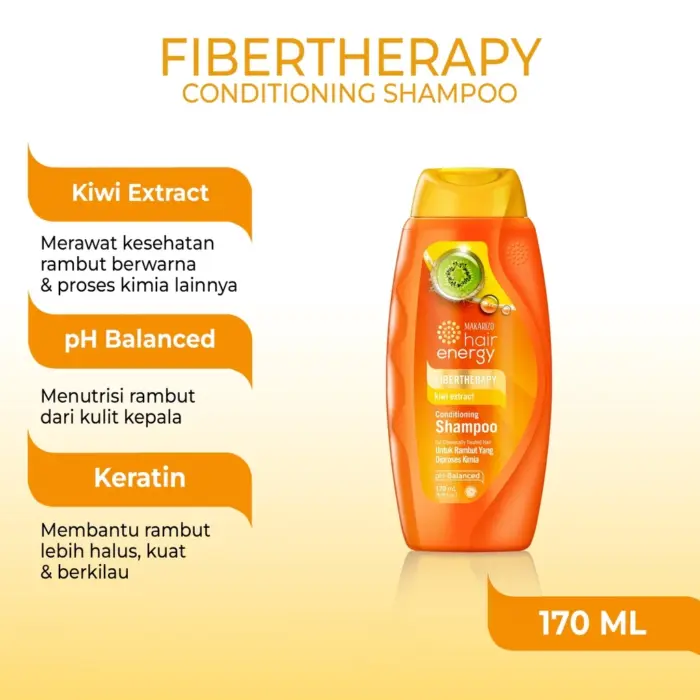 Makarizo Fibertherapy Kiwi Shampoo - Gambar 2