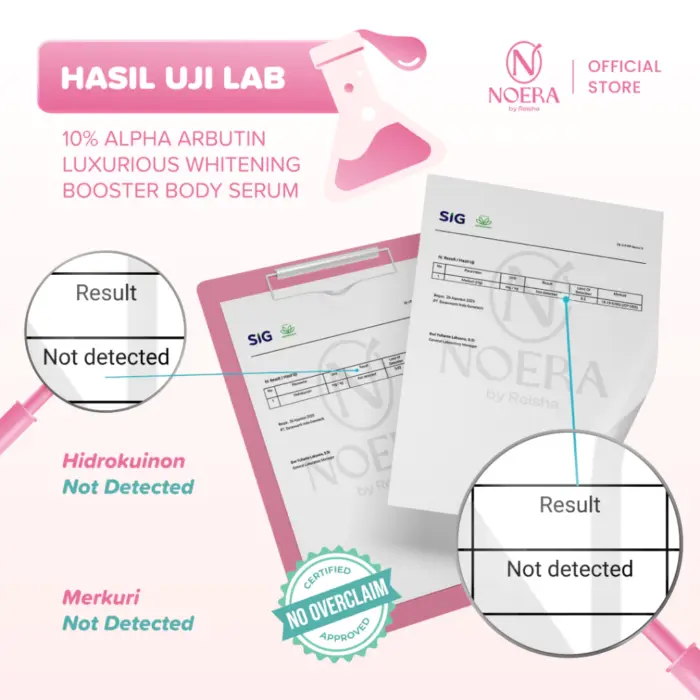 Noera 10% ALPHA ARBUTIN Luxurious Whitening Booster Body Serum Essence - Gambar 3