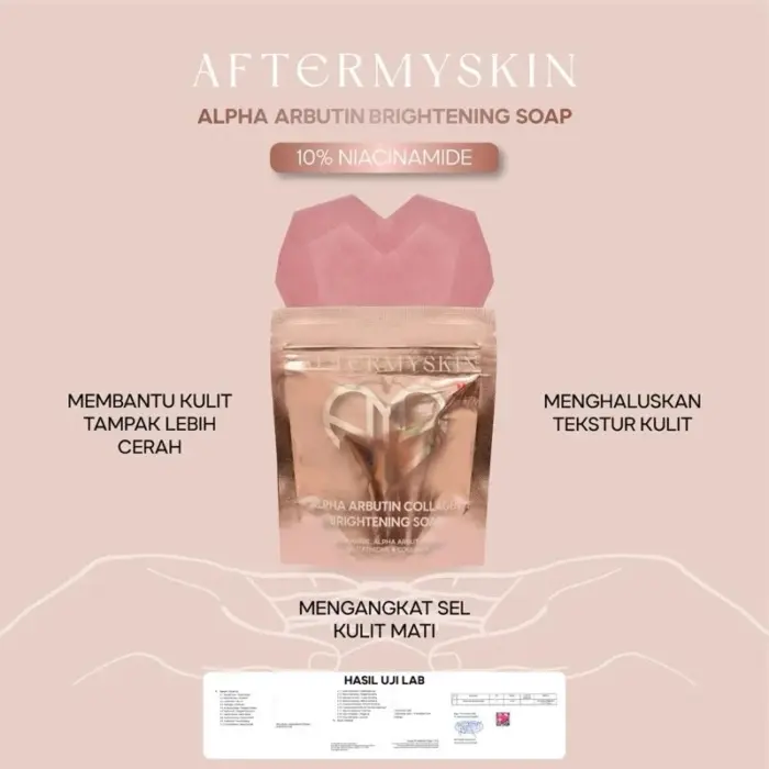 Aftermyskin Alpha Arbutin Brightening Soap - Gambar 4